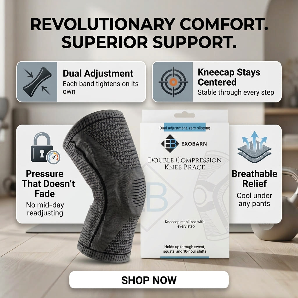 Double compression knee brace