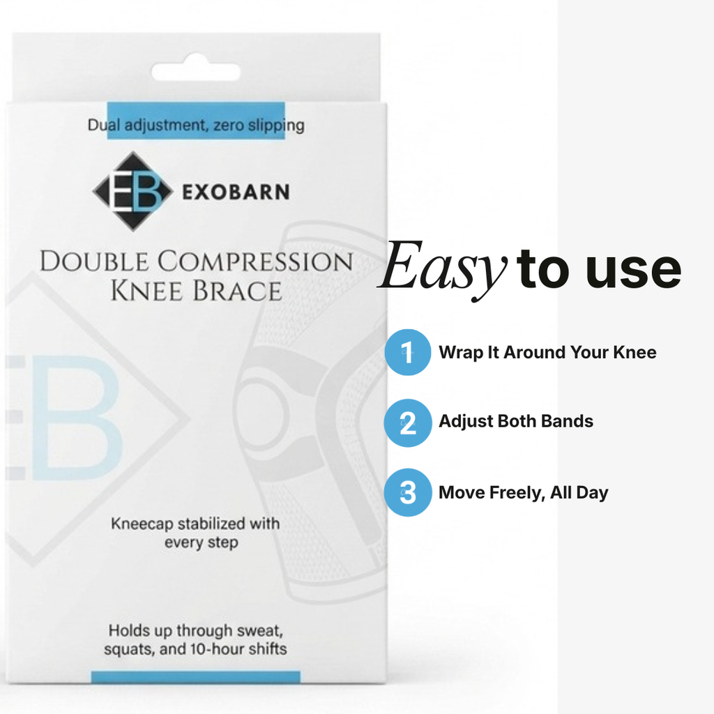 Double compression knee brace